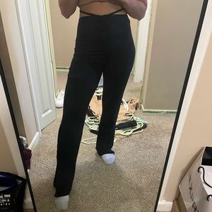Black pants with wrap around string